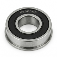 Roulement à bride à gorge profonde F6300 2RS en acier chromé, précision P0, 10x37,75x11mm, avec joint en caoutchouc pour ventilateur, pompe, moteur, équipement textile
