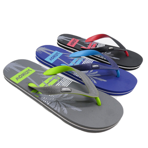 Vente en gros de tongs de plage imprimées, légères, antidérapantes, sandales d'été pour hommes - Product Image 1