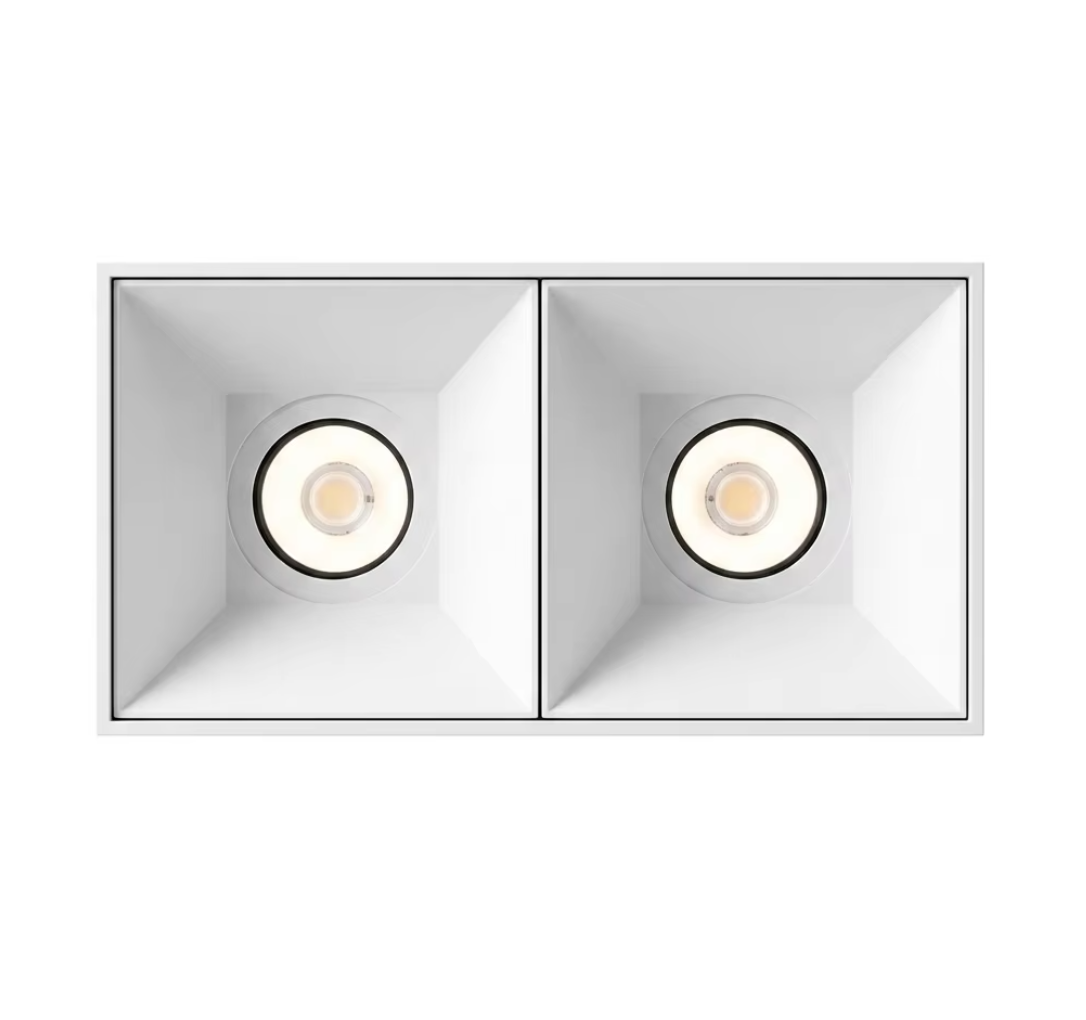 Modern Rectangular 2-Head COB LED Grille Spotlight Surface Mounted High CRI 90 95 AC220V IP20 Commercial Ceiling Lamp
