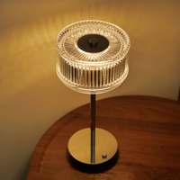 Lampe de table sans fil de luxe en cristal, LED à piles, pour événements, décoration, avec variateur tactile, pour banquets, mariages, douches nuptiales, hôtels, jardins