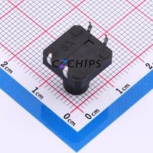 TS015-CBW1FH12.5 Tactile Switch Through hole-4P,12x12mm Switch Single Pole Single Throw Round Button 2.5N Through Hole - Product Image 2
