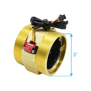 ZHONGJIANG düşük güç DC1.8-5.5V G3 "DN80mm Hall su akış sensörü türbin akış ölçer 50-500L/dak döner kanatlı kürek debimetre