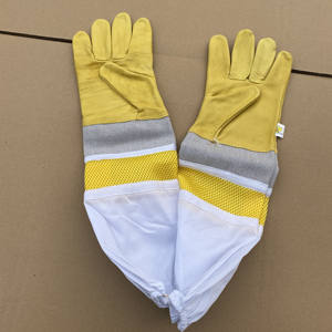 <span class=keywords><strong>ราคา</strong></span><span class=keywords><strong>ถูก</strong></span>ถุงมือสำหรับการเลี้ยงผึ้งที่ทำจากหนังแพะและผ้าฝ้าย - Product Image 5