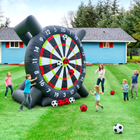 Jeu de Fléchettes de Football Géant Gonflable Grande Cible de Tir pour Jeux de Plein Air, le Camping et les Fêtes de Football