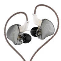 Écouteurs intra-auriculaires KZ EDC PRO avec transducteur dynamique, son stéréo HiFi, moniteur intra-auriculaire, basses profondes, écouteurs filaires 3,5 mm pour la musique