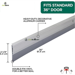 <span class=keywords><strong>Seuil</strong></span> <span class=keywords><strong>de</strong></span> porte en aluminium extrudé durable, anodisé, 100x15mm, avec système anti-panique à loquet, joint en néoprène rainuré, pour extérieur et chambre - Product Image 1