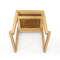 Chaise de salle à manger en rotin et bois massif, cadre carré, dossier en rotin, chaise en bois de style mid-century pour la maison, la salle à manger, le café
