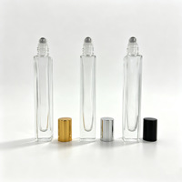 Flacons roll-on carrés en verre transparent de 10 ml pour cosmétiques, diffuseurs d'huiles essentielles et parfums – Prix abordable