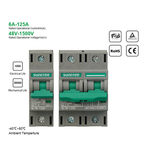 800V <span class=keywords><strong>1000V</strong></span> 1500V 1/2/3/4 cực ngắt mạch 63A/125A <span class=keywords><strong>DC</strong></span> ngắt cho tấm pin mặt trời - Product Image 1