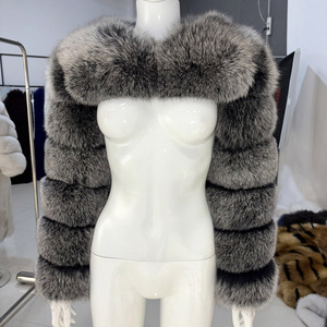 Women Fashion Genuine Fox <strong>Fur</strong> Ultra-Cropped <strong>Bolero</strong> Shrug Real Natural Fox <strong>Fur</strong> Winter Layering Outfits - Product Image 5