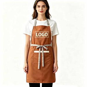 Tablier de cuisine en polyester à couleurs contrastées, style color block, durable, anti-taches, avec lien de taille réglable pour <span class=keywords><strong>boulanger</strong></span>, serveur, barista - Product Image 5
