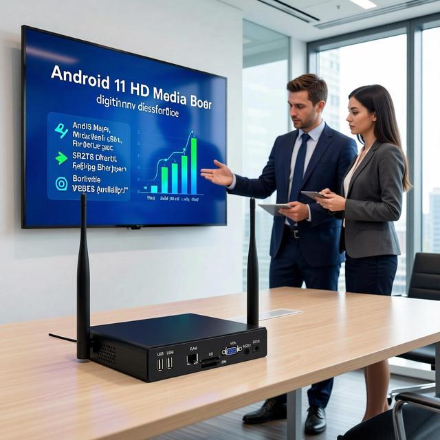 Quad Core Mini Android 9.0 4K Media Play Box with 4G Wif GPS for TV 8GB/16GB Cheap Video Play Box for Advertising Display