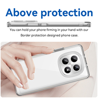 Pour Redmi Note 15 5G Housse, Crystal Clear Slim TPU + Acrylique 2 en 1 Housse de téléphone portable antichoc pour Redmi Note 15 Pro Plus