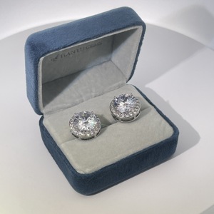 ต่างหูทรงกลมเรขาคณิตสุดหรูสไตล์คลาสสิกจาก Tianyu Gems สำหรับผู้หญิง ทำจากทองเหลืองชุบทอง ประดับด้วยเพทายสีขาว - Product Image 4