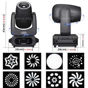 Muxxdj 100W Led Spot Batterie sans fil <span class=keywords><strong>Dmx</strong></span> Touchscreen Moving Head Stage Lights for Professional Dj Disco Wedding - Product Image 4