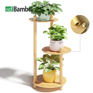 3 Tiers Multi-function Bamboo Plant Shelf Corner flower Stands Indoor Stand Rack Flower Pot Holder Plant Stand