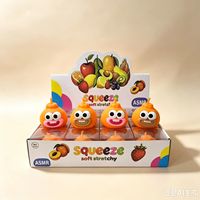 Nouveauté 2026 : Boîte Mystère de Jouets Squishy en TPR de Haute Qualité, Mignons et Moelleux (Thème Fromage & Fruits), Jouets Anti-Stress