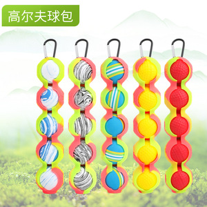 AMEYXGS <b>Golf</b> Ball Bag EVA Foam Portable With Hook Colorful Practice <b>Golf</b> Balls 5-Pack - Product Image 3