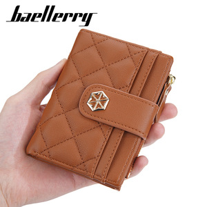 Baellerry Women's Short <b>Wallet</b> Black PU Leather Quilted Zipper Multifunctional Card <b>Holder</b> Everyday Use - Product Image 5