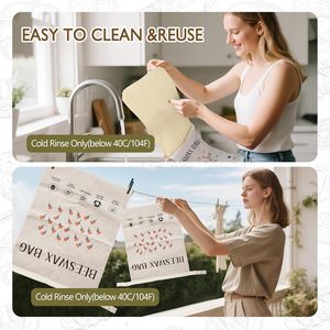 حقيبتان قابلتان لإعادة الاستخدام من شمع العسل لحفظ الخبز - حجم كبير 17×13 بوصة للخبز المخمر والخبز المنزلي - Product Image 5