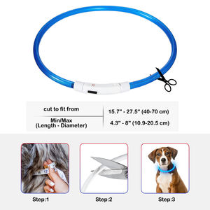 Shenzhen fabricante al por mayor personalizado perro <span class=keywords><strong>LED</strong></span> sólido mascota <span class=keywords><strong>collar</strong></span> inteligente reflectante impermeable USB seguridad luminosa plástico - Product Image 5