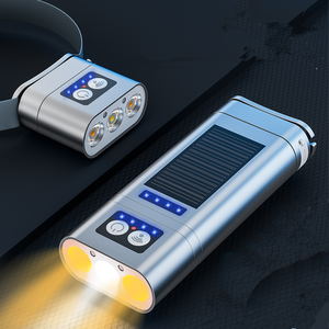 Nouveaux appareils d'éclairage lampes de travail à énergie solaire extérieures phares d'équitation de nuit lampes de poche montées sur la tête d'induction - Product Image 1