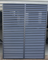 Grille de ventilation manuelle électrique carrée moderne en alliage d'aluminium, étanche, pour sortie d'air de climatiseur, couvercle d'unité extérieure, aérateur d'échappement