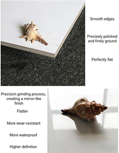 กระเบื้องผิวเรียบเงาสีเบจและครีม เหมาะสำหรับบรรยากาศอบอุ่นและสบาย - Product Image 3