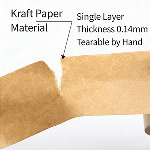 Beschreibbares Acryl-Klebeband Wasserfestes Kraftpapierband Abbaubar Stark Haftend Umweltfreundlich für Logistik Verpackung Kartonversiegelung - Product Image 5