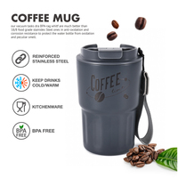 Bouteille isotherme sous vide en acier inoxydable 300ml/400ml/600ml, sans BPA, anti-fuite, avec paille, pour café et eau