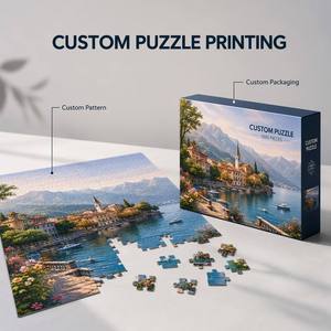 Custom DIY <b>Puzzle</b> Design Printing OEM 500 1000 Pieces Paper Jigsaw <b>Puzzles</b> with Color <b>Box</b> for Adults & Kids-DIY Toy - Product Image 4