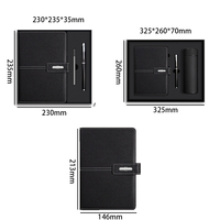 Coffret Cadeau de Carnets A5 en Cuir Personnalisables, avec Stylo et Gourde, pour Cadeaux d'Affaires Promotionnels en Gros