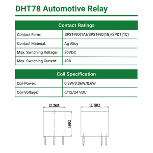 DHT78-A-06DL-SS t78 cquv 30a 40a pcb ऑटोमोटिव रिले होम उपकरण स्मार्ट होम पावर सिस्टम ऑटो इलेक्ट्रॉनिक्स - Product Image 2