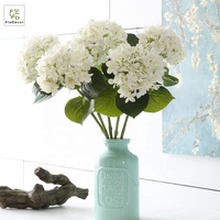 Bunga Hydrangea Prancis 62cm Buatan dari Lateks dengan Buah Kecil Seri Warna Musim Gugur, Bunga Sentuhan Nyata untuk Perlengkapan Fotografi
