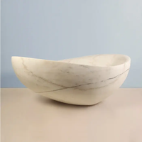 RISINGFORTUNE Baignoire en marbre autoportante au design moderne Baignoire en travertin fini aiguisé 170cm