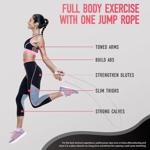 เชือกกระโดดดิจิตอลปรับระดับได้ พร้อมลูกปืน สำหรับออกกำลังกายแบบแอโรบิก ครอสฟิต ใช้ได้ทั้งในร่มและกลางแจ้ง - Product Image 5