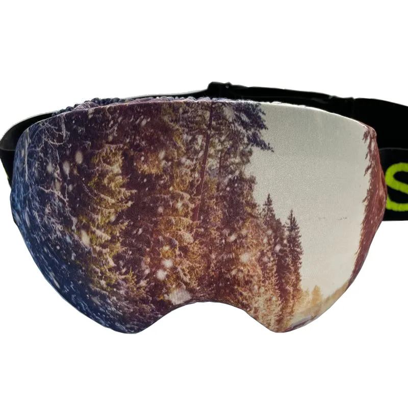 Saco de cobertura para óculos de proteção com logotipo do cliente OEM do fornecedor, design personalizado promocional, capa macia para lentes de óculos de proteção, capa para óculos de esqui