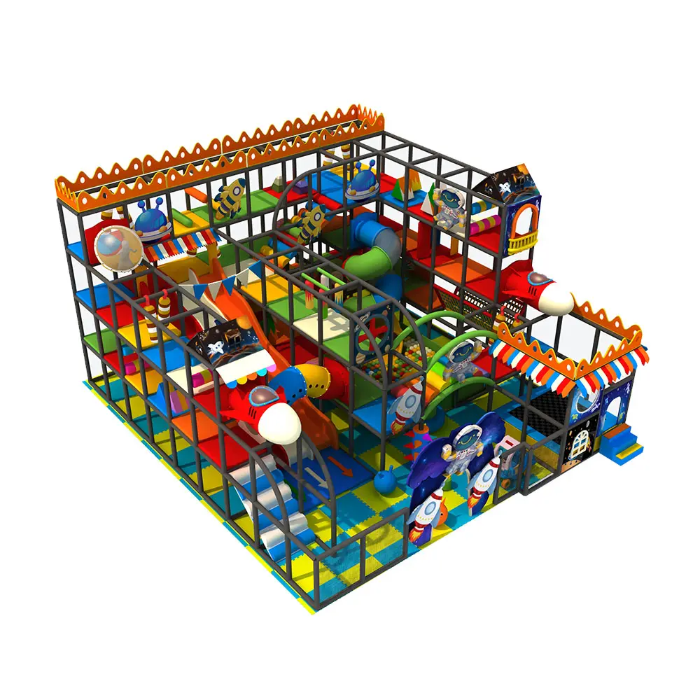 space theme kids funny soft play maze indoor soft padded playground equipment for children