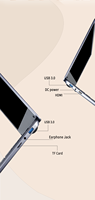 Laptop desain ramping, Notebook Intel Celeron Ram16GB Rom 512GB SSD untuk FHD sidik jari Win 11 Pro 5.0G WIFI