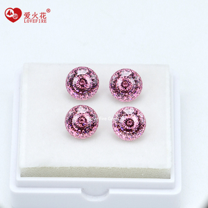 Venta de Fábrica, Circonita Cúbica de Grado 5A, Forma Redonda, Corte Estrella Brillante, <span class=keywords><strong>Rojo</strong></span> Rodolita, 6.0mm-10.0mm, Piedra Preciosa Suelta, Circonita Cúbica - Product Image 3