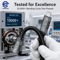 Câble d'extension USB4 LUNG KAY OEM 40 Gbit/s Vidéo 8K Charge rapide PD 240 W Cordon Type-C Mâle vers Femelle pour MacBook Workstation