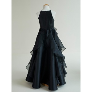 Abito da Cerimonia <span class=keywords><strong>Nero</strong></span> di Alta Gamma Stile Passerella con Collo all'Americana per Bambine, Ideale per Esibizioni di Pianoforte, Eventi e da Principessa - Product Image 4