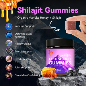 Gummies de Shilajit de l'Himalaya Or les plus vendues avec Cholestérol, Sodium et Fibres Alimentaires pour Optimiser la Fonction Cérébrale - Product Image 3