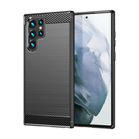 Étui de téléphone brossé à motif fibre de carbone, coque de protection pour Samsung Galaxy S23 Ultra, étui tout compris pour S22Plus S21 S24 S25