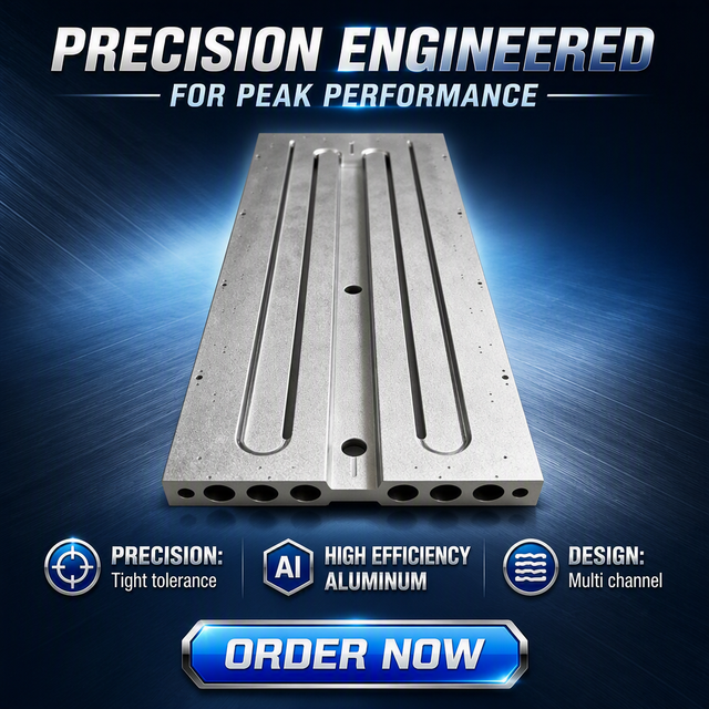 Lithium Battery Module End Plate Battery Pack Aluminum Extrusion Micro Channel Liquid Cooling Cold Plates