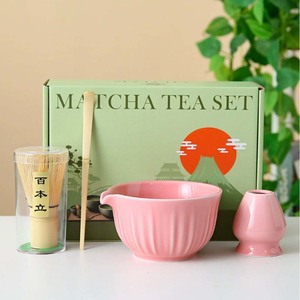 Service à thé en céramique matcha personnalisé 4-10 pièces bol japonais matcha moustache à thé matcha Oem set fouet avec boîte cadeau - Product Image 5
