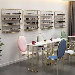 Étagère murale de présentation de vernis à ongles <span class=keywords><strong>Opi</strong></span> en or de luxe personnalisée, mobilier de salon de manucure - Product Image 3