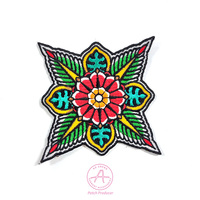 Support thermoscellé écologique appliqué à la main personnalisation Mbossd Laser Cut Border Broderie Patch