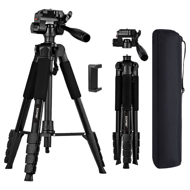Zomei T175S Iron Extendable Camera Tripod with Flip-Top Lock and Level