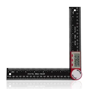 סיבי פחמן זווית דק נגר עץ goniometer שליטה מרובה זווית 2 ב 1 זווית 200 מ "מ 300 מ" מ פרוטרקטור דיגיטלי